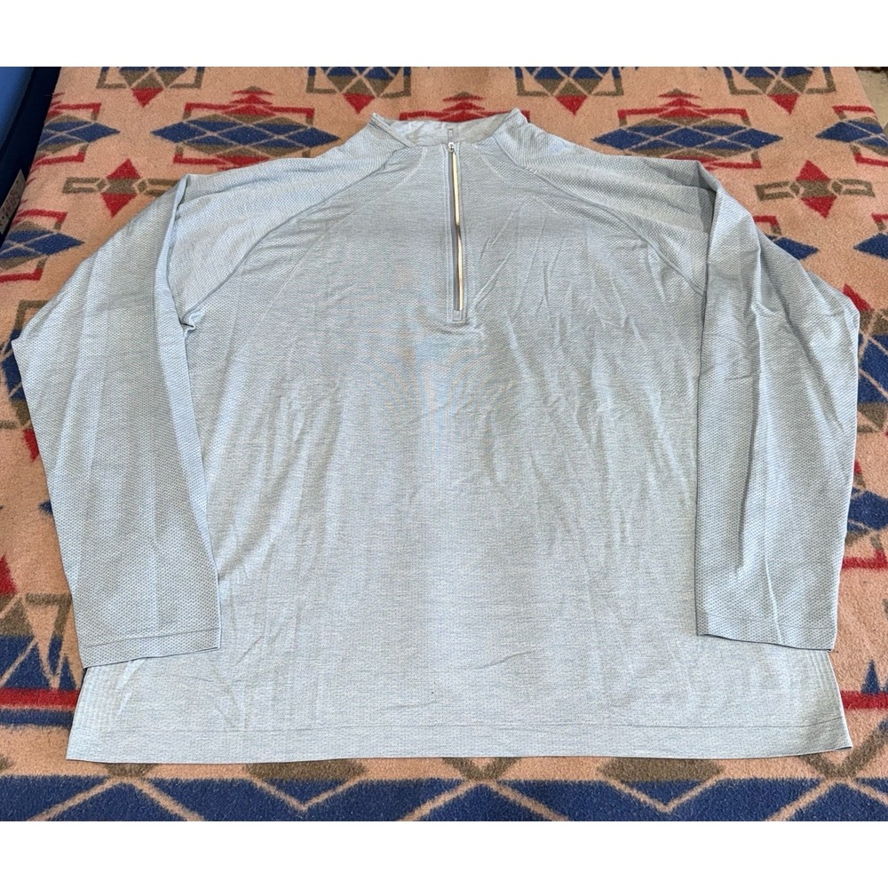 Lululemon Mens Metal Vent Tech Half Zip‎ Sweatshirt Pullover XXL Blue